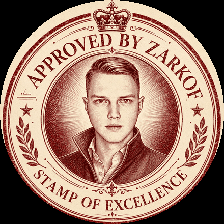 Approved by Zarkof — stamp of excellence